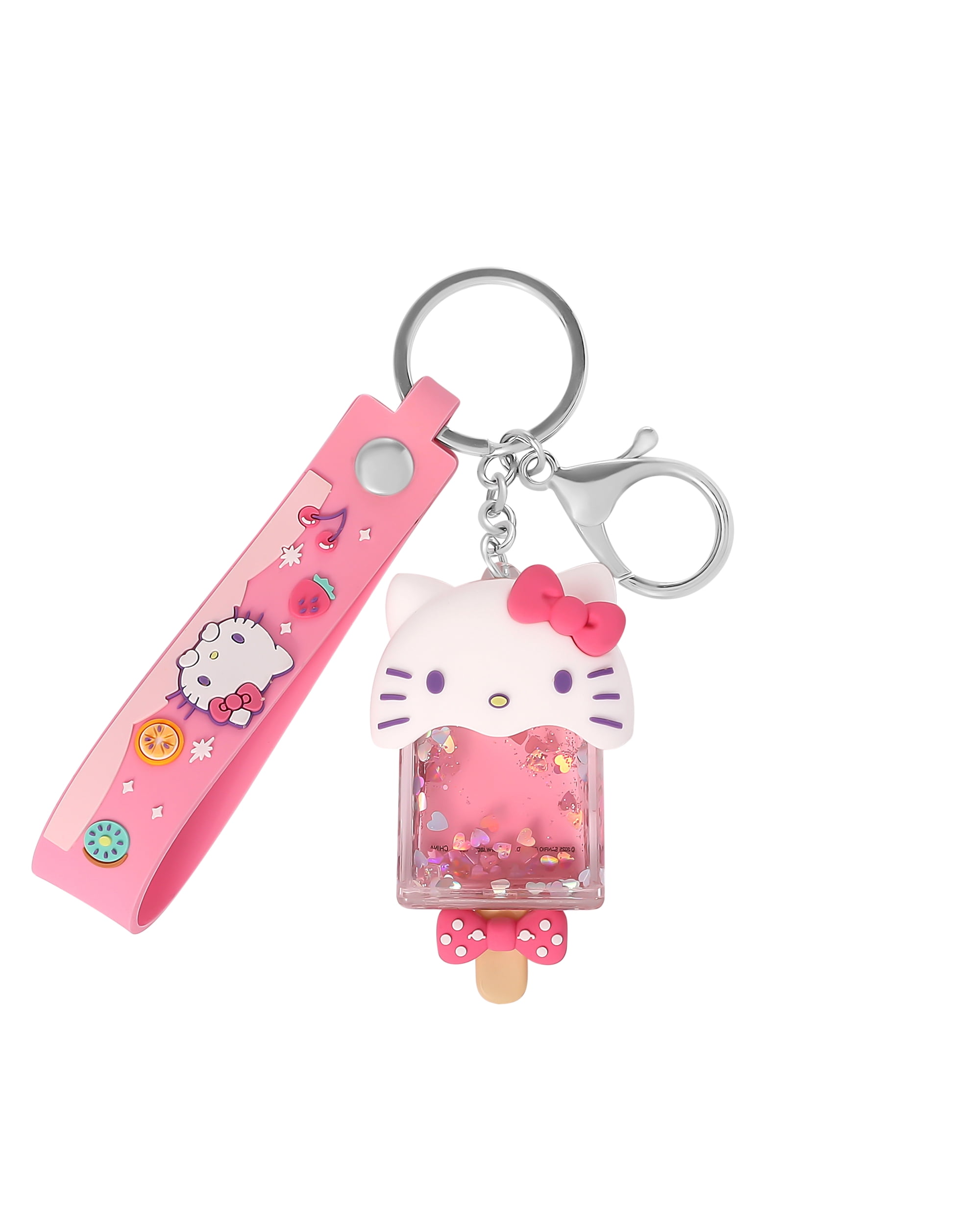 Sanrio Hello Kitty Popsicle Liquid Keychain for Backpack and Keys