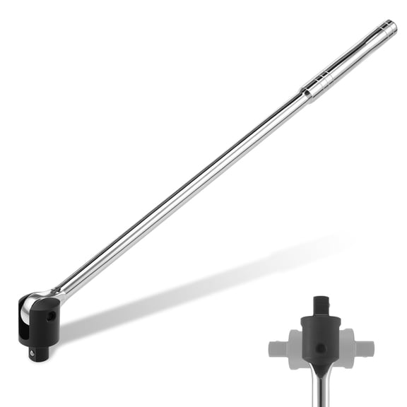 HKJUNFEI 1/2 Inch Breaker Bar with 240 Rotatable Head & Spring Loaded Ball High Strength and Enduring for Tight Space