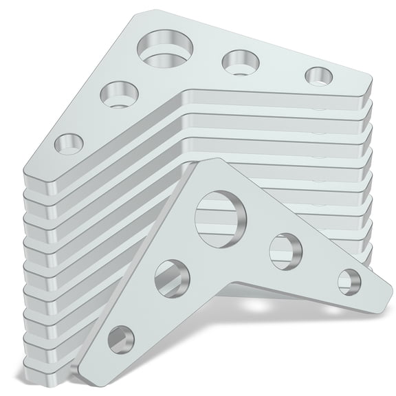 HKJUNFEI 10Pcs Steel Weld On Triangle Gusset with Heavy Duty Support Stable Steel Weld On Tab for Beam Deck Support