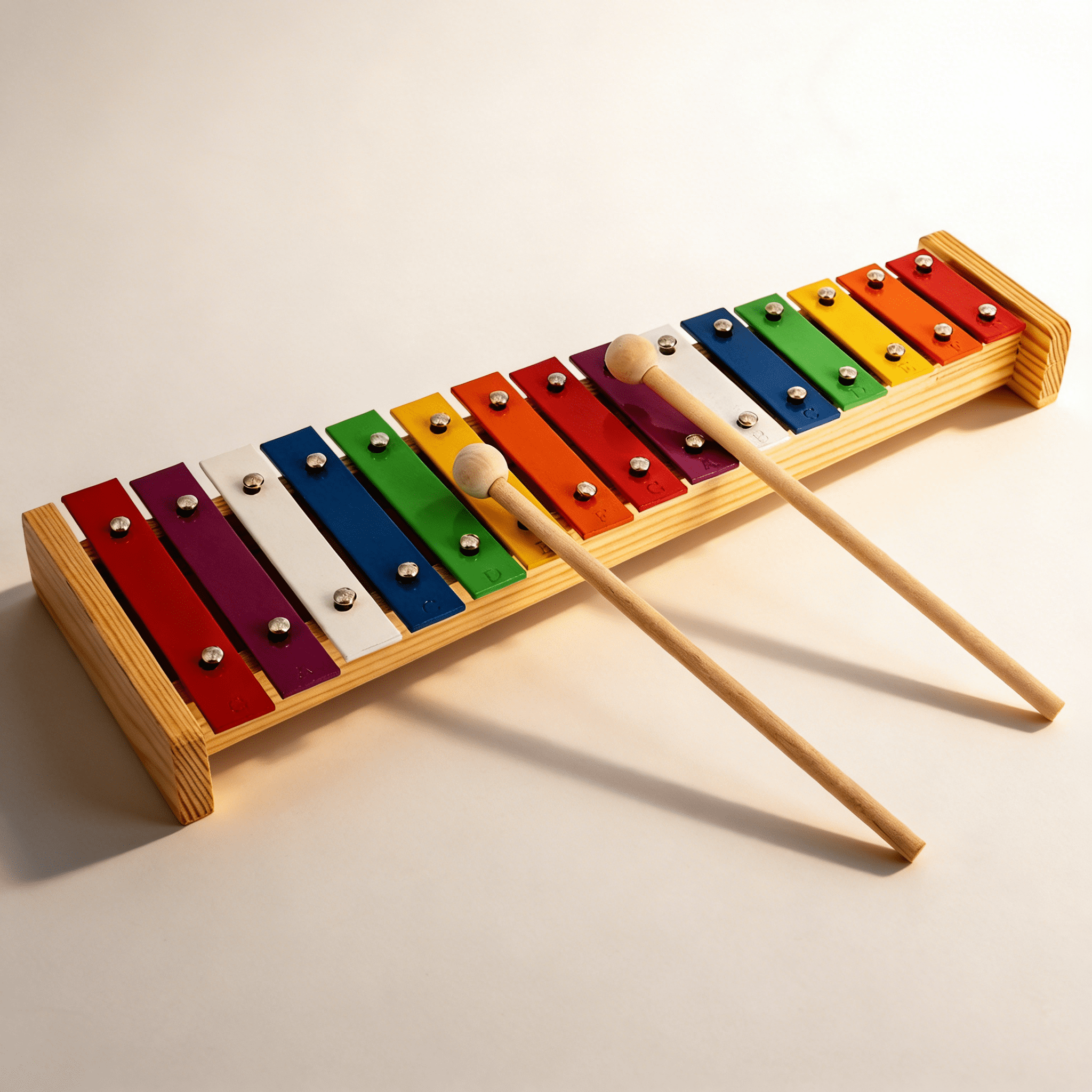 HKJUNFEI 15 Tone Xylophone Glockenspiel with Precise Intonation and Clear Tone Educational Xylophone for Beginner and Music Education