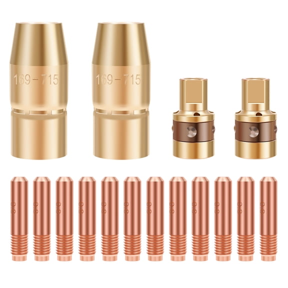 HKJUNFEI 16Pcs Gasless Nozzle Tips Sturdy and Long Lasting Welding Tips Kit Convenient to Carry for a Wide Range of Environments