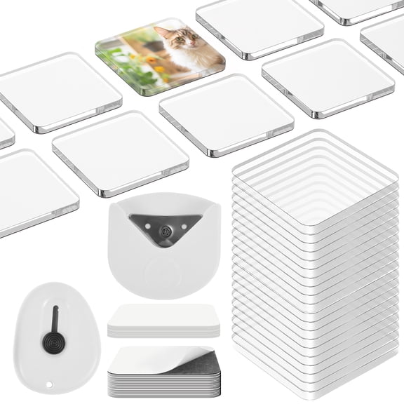 HKJUNFEI 20Pcs DIY Fridge Magnet Craft Set DIY Fridge Magnet Kit Reliable Magnetism for Craft Kitchen Classroom Office Decor