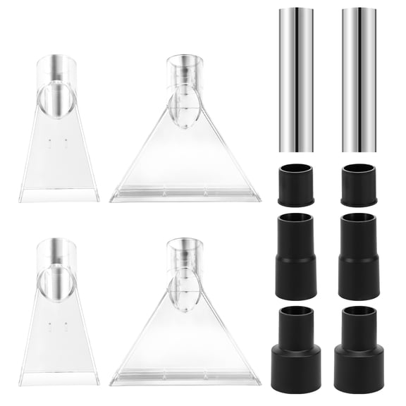 HKJUNFEI 2Pcs Extractor Attachment with Adapters and Stainless Steel Pipes Vacuum Extraction Accessory for Carpet Cleaning