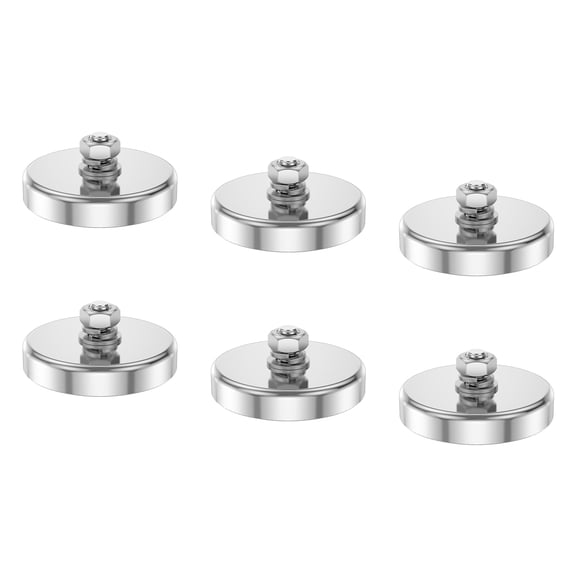 HKJUNFEI 6Pcs Round Base Magnet Powerful Adhesion Neodymium Cup Magnet Safe Usage for Home Workshop and Outdoor Work Environments