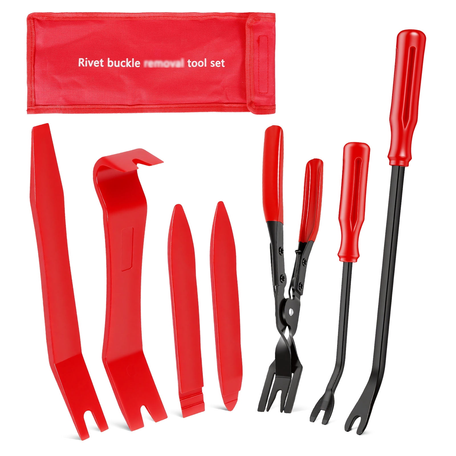 HKJUNFEI 7Pcs Car Trim Removal Tool Versatile Removal Tool with Ergonomic Design Car Door Panel Pry Tool for Rivet Dashboard Molding