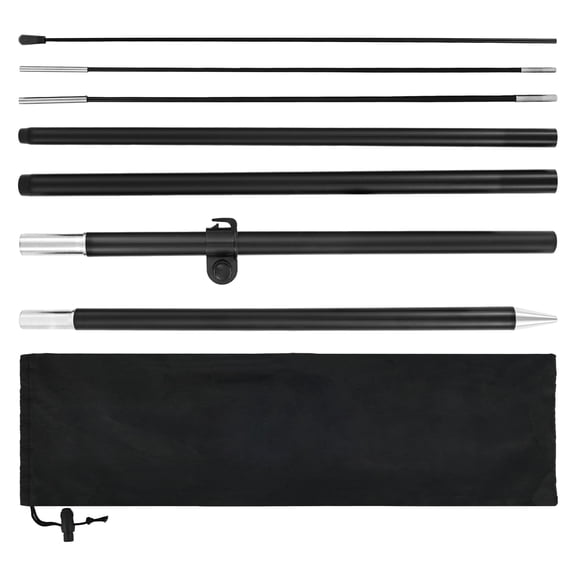HKJUNFEI 8FT Feather Flag Pole Kit with Ground Spikes Lightweight and Stable Swooper Flag Pole Kit for Outdoor Business Advertising Sporting Events
