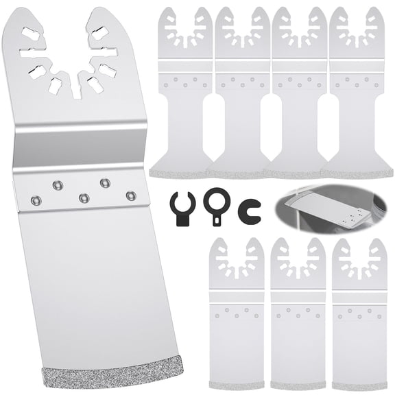 HKJUNFEI 8Pcs Oscillating Multi Tool Blades Precision Cutting Grout Removal Blade for Grout Removal Bathroom Renovation