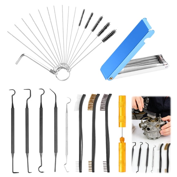 HKJUNFEI Carburetor Cleaning Kit Precision Fit for Small Engines for Motorcycle Jet Lawnmower Small Engine Welding Stove Airbrush