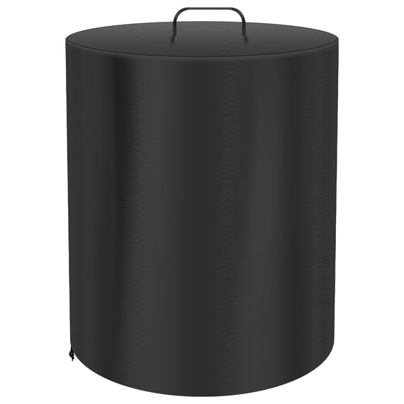 OKYMOTOR Small Round Fire Pit Cover Waterproof Heavy Duty 600D Oxford Fabric Outdoor Firepit Covers for Ninja Fireside 360 18-22 Inch Black