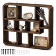 thumbnail image 1 of HKJUNFEI Shadow Box Display Shelf with Compartment Suitable Without Drilling Wood Trinket Display Shelf for Various Scenes, 1 of 8