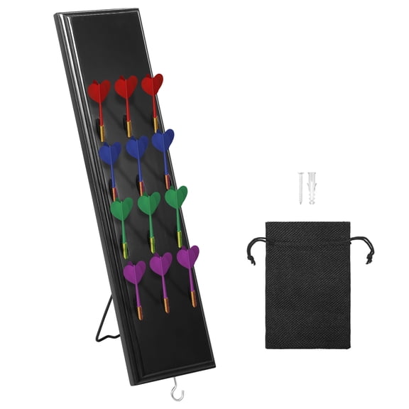 HKJUNFEI Wall Mounted Darts Holder Large Capacity Dart Caddy Stand for Entertainment Room Basement Bar Corner ( Black )