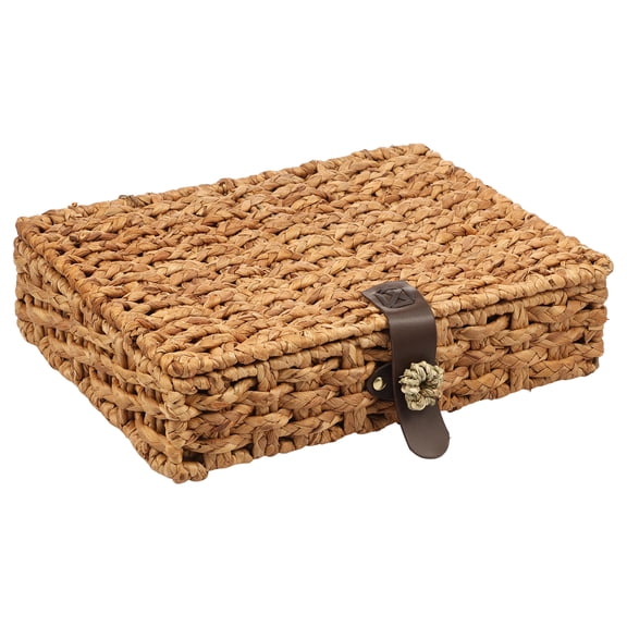 HKJUNFEI Woven Storage Basket Gourd Grass Structure Woven Organizer Basket sturdy and resistant for Shelf Coffee Table Console Table Home Decor