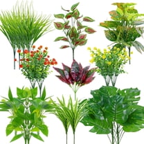 HKKDKTA 18 Pcs Artificial Plants Outdoor,Fake Boxwood Plants UV Resistant Faux Shrubs Plastic Plant for Outdoor Patio Garden Front Porch Yard Decor.