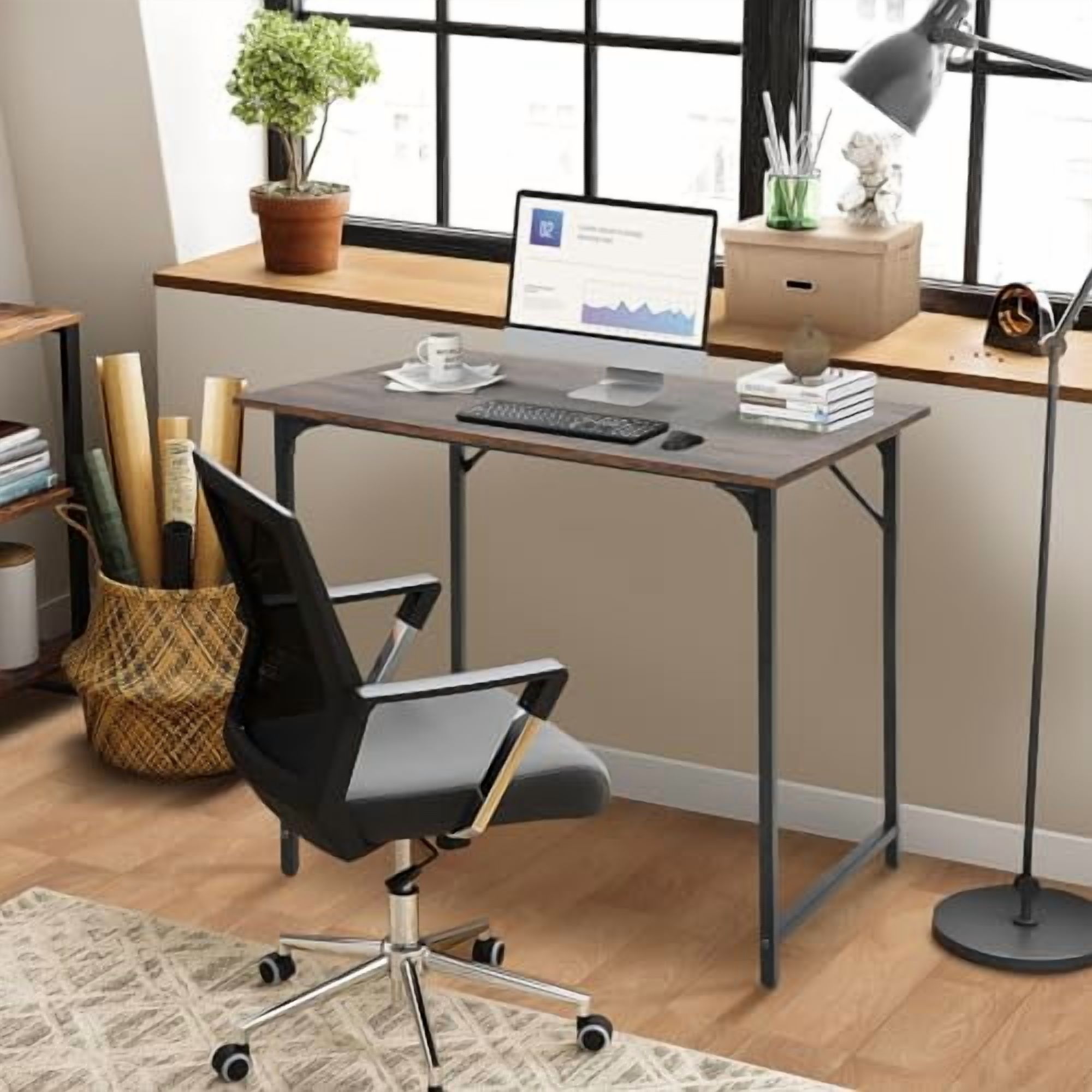 HKLGorg 32 Inch Home Office Desk Computer Desk Wooden Study Table Study ...