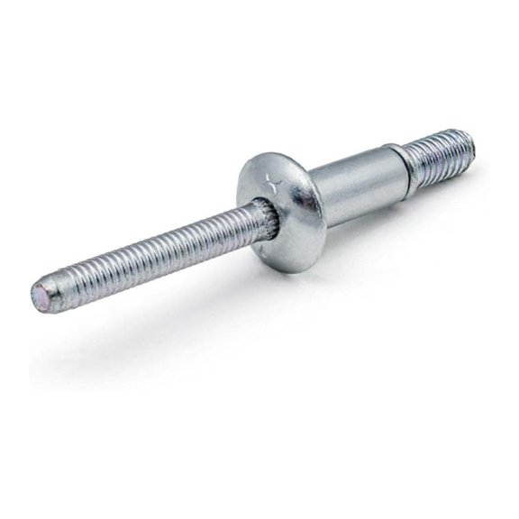 HKLP-R8-7, Huck, HuckLok Blind Rivets, Diameter: 0.250 Inch, Range: 0.187-0.437 Inch, Dome , Body Material: Steel,