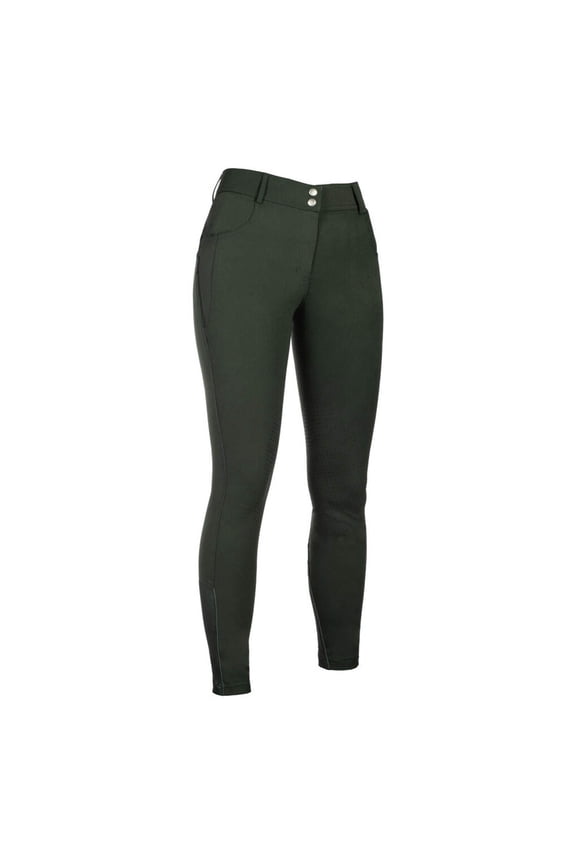 HKM Ari Mid Rise- Sil. Knee Patch Ladies Riding Breeches