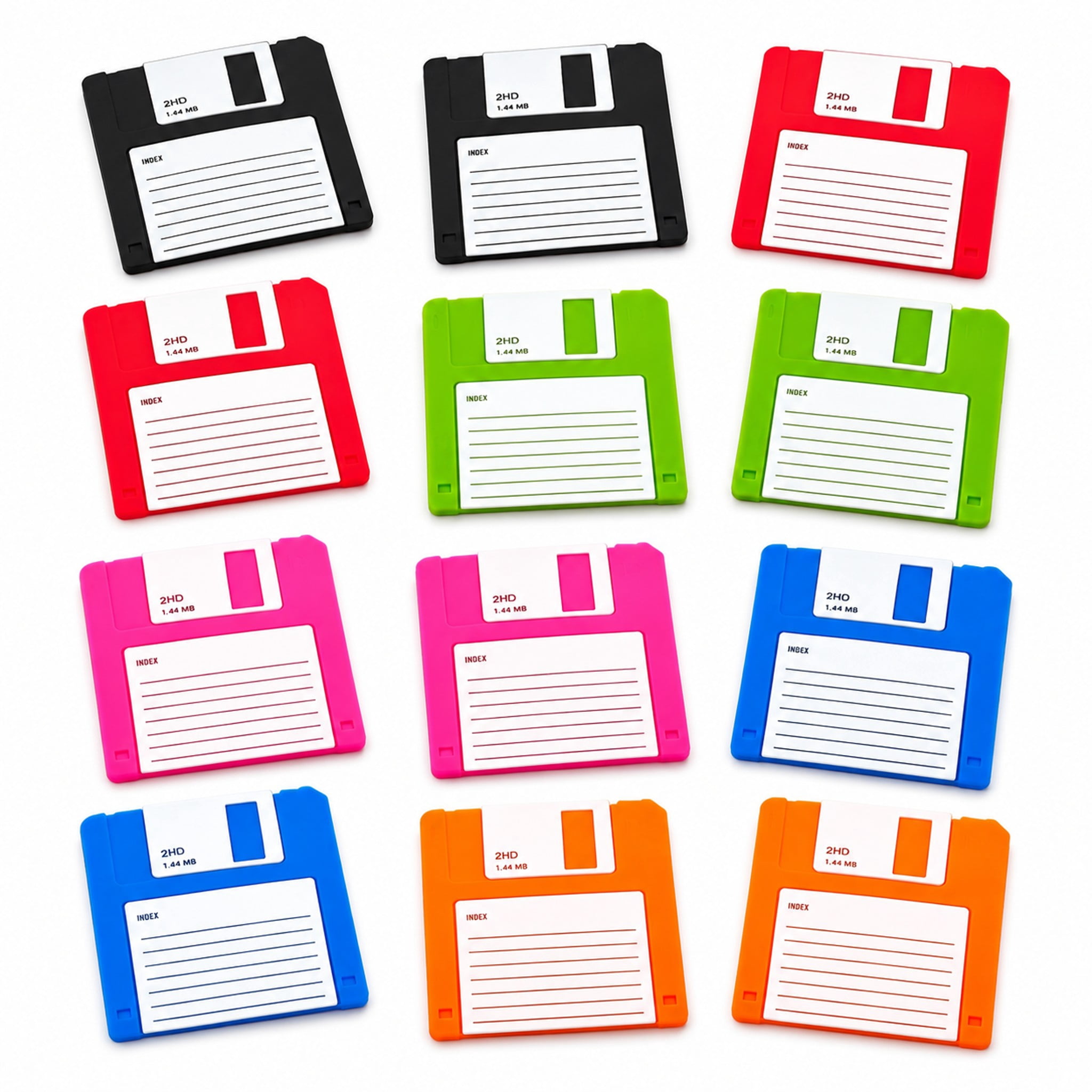 HKMY Multicolor Silicone Square Coasters, 12 Count - Walmart.com