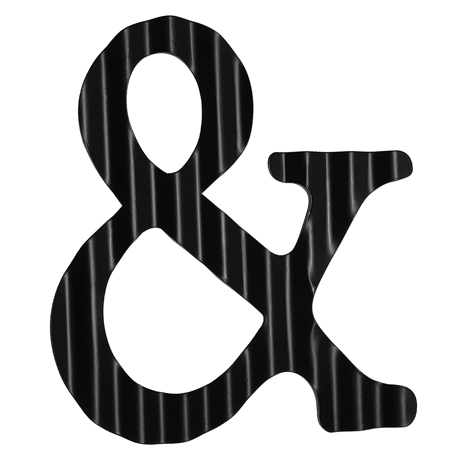 HKOMERE 13.7" Metal Letters for Wall Decor, Corrugated Black Large 3D