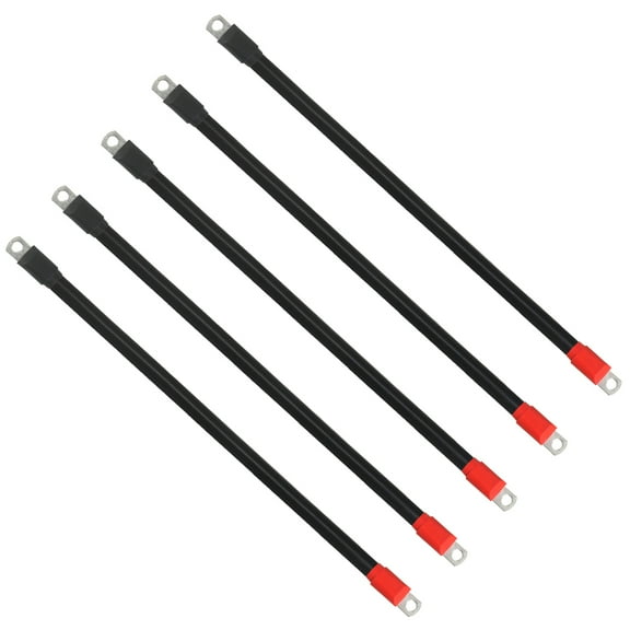HKOO Golf Cart Battery Cable Set for Club Car DS 1995-Up 48 Volt 4 Gauge (Set of 5)