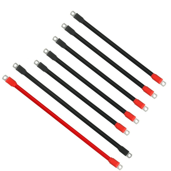 HKOO Golf Cart Battery Cables Wiring Kit for EZGO TXT 1994 & UP 36 & 48 Volt with 4 Gauge 7 PC AC/DC Wire Golf Cart Battery Cable Set