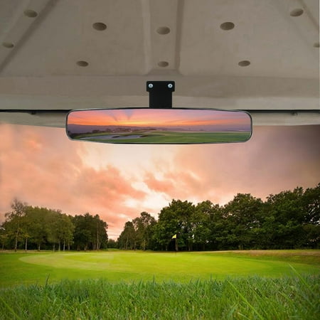 HKOO Golf Cart Rear View Mirror, 16.5" Extra Wide Rear View Convex Golf Cart Mirror for EZ Go, Club Car, Yamaha (Golf Cart Mirrors)