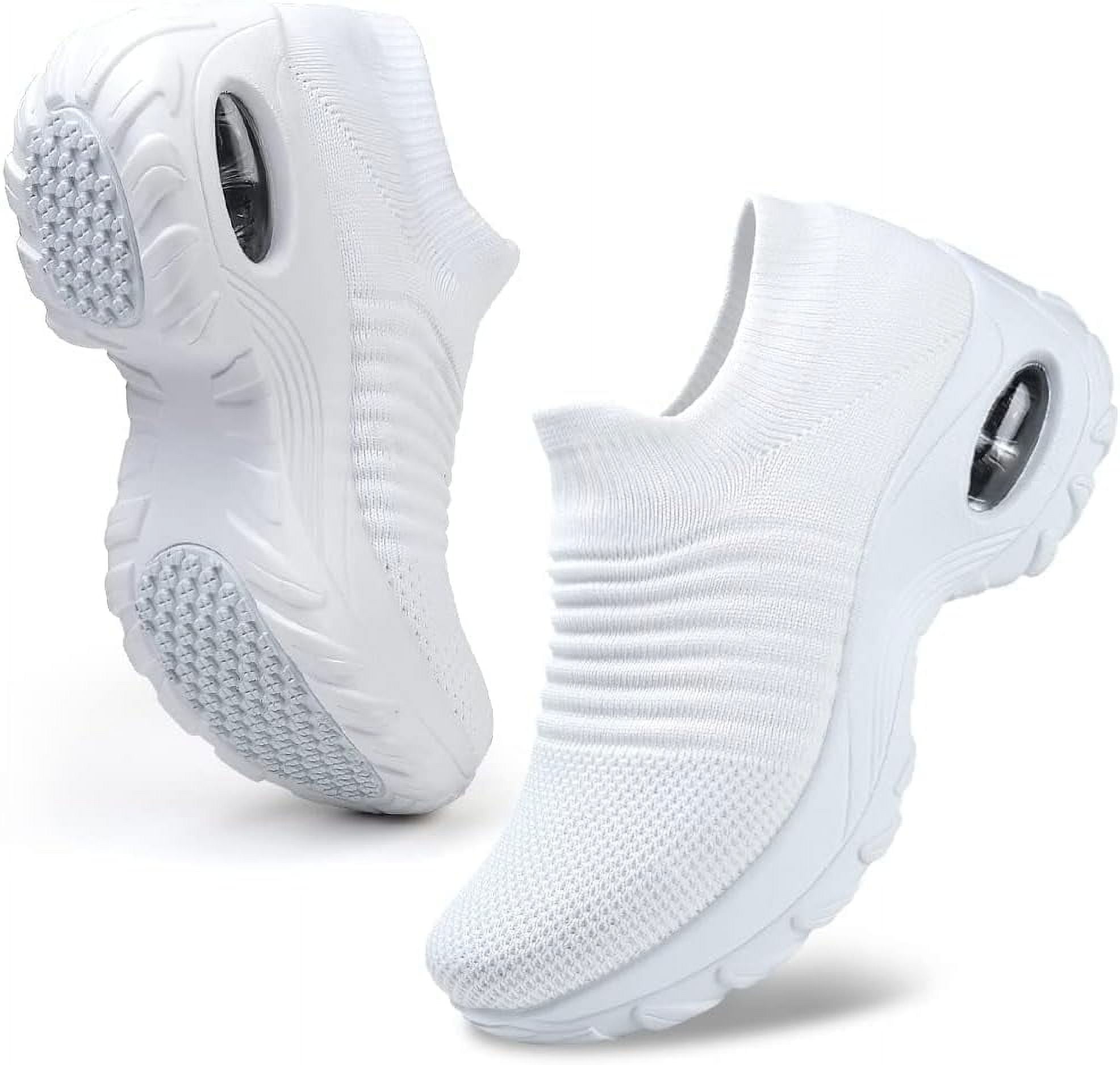 HKR Women's Walking Shoes Arch Support Knit Upper Non Slip Shoes