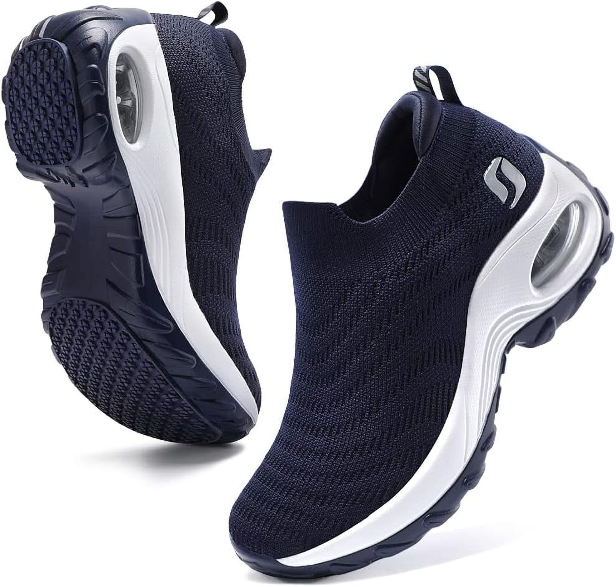 HKR Women's Walking Shoes Arch Support Knit Upper Non Slip Shoes