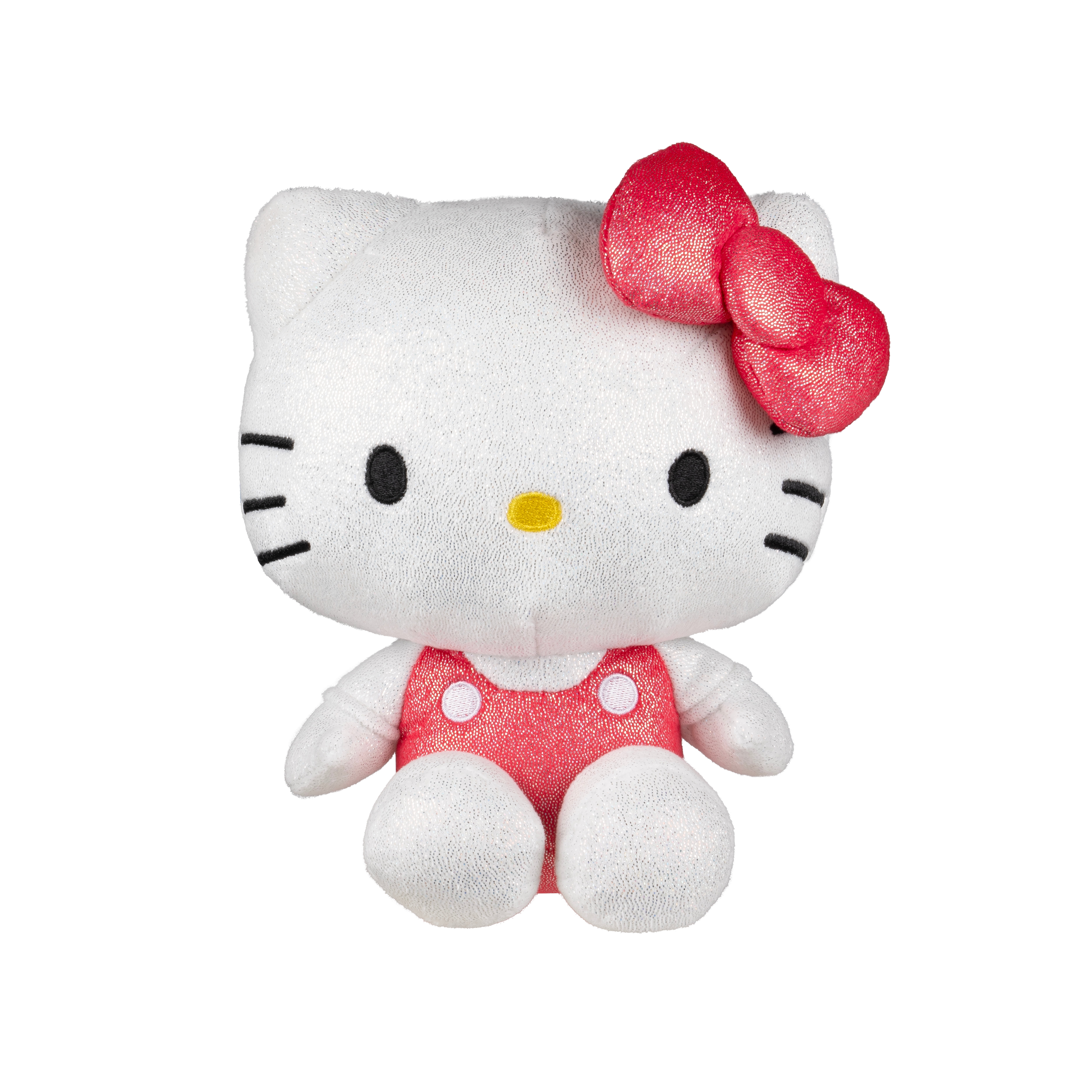 Hello Kitty - 8 inch Hello Kitty Metallic Foil Red Overalls Outfit