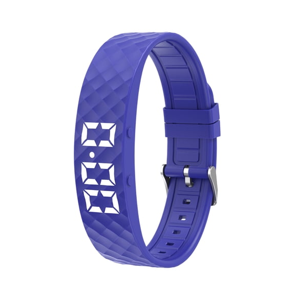HKUKY Alarm Bracelet Watch Silent Timer Vibrating Alarm Wristband Adjustable Wearable Device for Heavy Sleepers, Blue