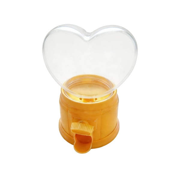 HKUKY Heart Shaped Candy Machine Mini Bubble Gum Dispenser for Valentine's Day Party Gift, Yellow
