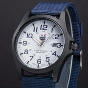 HKUKY Mens Date Stainless Steel Military Sports Analog Quartz Wrist Watch