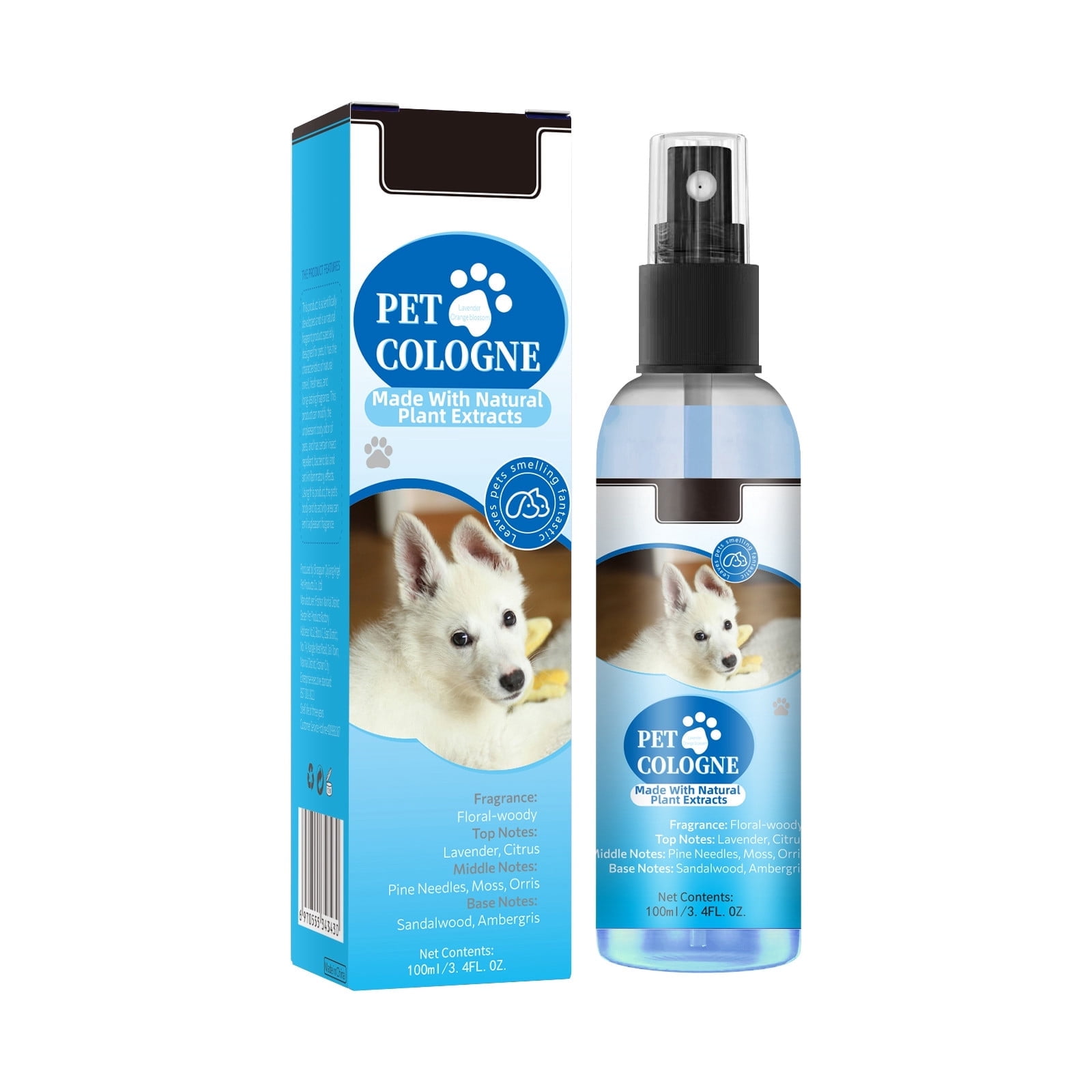 HKUKY Pet Deodorant Spray, Conditioning & Odor, Dogs Odor Control Perfume, for All Coat Types, 100ml/3.4 OZ