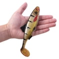 thumbnail image 1 of HKUKY Soft Swimbait Fishing Lure T Tail Paddle 3D Eyes Flexible Silicone Body Fast Sinking Action Jigging Swimbait for Fishing Deep Lakes Rivers Tawny, 1 of 3