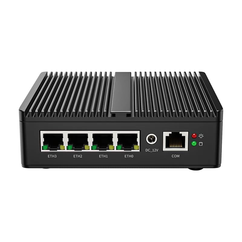 Glovary Micro Firewall Appliance Quad Core N100, 4 X I226V 2.5GbE LAN, Fanless Mini PC Router, DDR5 Barebone, AES-NI, Firewall Hardware, HD, DP, 8USB Port, TF Card Slot - View #9