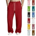 thumbnail image 1 of HKYNLAG Baggy Sweatpants for Men Fleece Wide Leg Sweats Pants Loose Casual Open Bottom Joggers with Pockets Green 2XL, 1 of 7