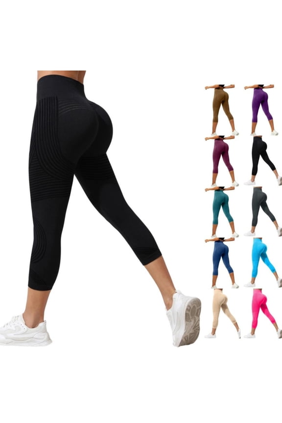 Celsior Anti Cellulite Compression Capri 3D Leggings Women Lifting Tummy Control Resistance Band Shaping Pants Sky Blue L