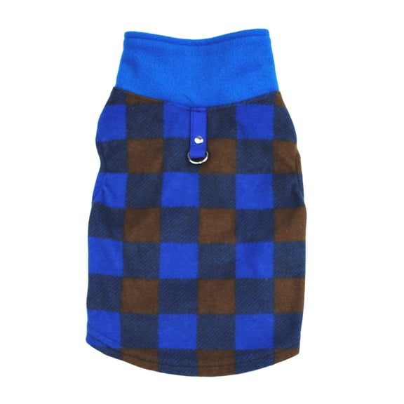 HKYNLAG Dog Sweater Soft Fleece Vest with Leash Ring Plaid Warm Winter Pet Clothes Dog Pullover Jacket for Dogs Cats Winter Chihuahua Pet Indoor Outdoor Use,Winter Vest Coat for Pet White XS