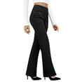 thumbnail image 1 of HKYNLAG Flare Dress Pants Women Stretchy High Waisted Wide Leg Work Pants Business Casual Office Trousers Bootcut Slacks with Pockets Black S, 1 of 7