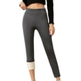 thumbnail image 1 of HKYNLAG Fleece Lined Leggings Women Thermal Thick Winter Warm High Waisted Tummy Control Soft Snow Pants Gray M, 1 of 3