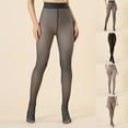 thumbnail image 1 of HKYNLAG Fleece Lined Tights for Women Thick Warm Pantyhose Fake Translucent Thick Thermal Sheer Footed Leggings Dark Gray L, 1 of 4