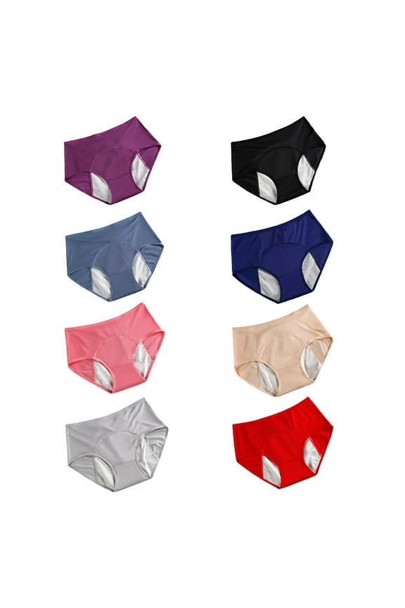 Leakproof Panties for Women, Leak Proof Underwear for Women, Leakproof Panties for Old Women Over 60 Incontinence Purple 2XL/3XL