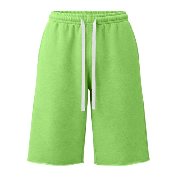 HKYNLAG Men's Baggy Sweat Shorts 2026 Fleece Cotton Y2k Shorts Casual Under Knee Shorts Summer Workout Gym Shorts with Pockets Green 2XL