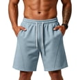 thumbnail image 1 of HKYNLAG Men's Baggy Sweat Shorts Cotton Fleece Athletic Shorts Casual Workout Gym Lounge Shorts for Mens with Pockets Blue 2XL, 1 of 8
