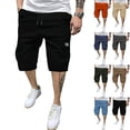 thumbnail image 1 of HKYNLAG Men's Cargo Shorts 2026 Casual Classic Drawstring Elastic Waist Summer Hiking Work Short with 6 Pockets Dark Blue XL, 1 of 5