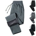 thumbnail image 1 of HKYNLAG Mens Sweatpants Winter Fleece Lined Thermal Jogger Pants Drawstring with Zipper Pockets Lightweight Athletic Pants Gray 2XL, 1 of 3
