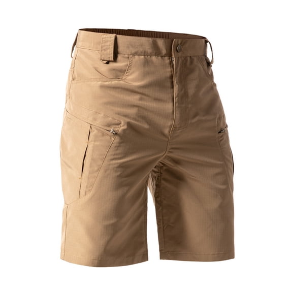 HKYNLAG Tactical Shorts for Men Outdoor Casual Painters Shorts Quick Dry Hiking Work Cargo Shorts with Multi Pocket (No Belt) Camel M