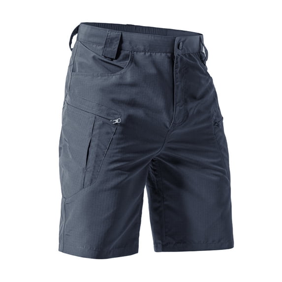 HKYNLAG Tactical Shorts for Men Outdoor Casual Painters Shorts Quick Dry Hiking Work Cargo Shorts with Multi Pocket (No Belt) Dark Blue M