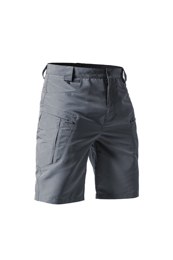 Tactical Shorts for Men Outdoor Casual Painters Shorts Quick Dry Hiking Work Cargo Shorts with Multi Pocket (No Belt) Gray M