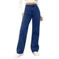 thumbnail image 1 of HKYNLAG Wide Leg Jeans Women Casual 2025 Plus Size Flare Bell Bottom Bootcut Stretchy Baggy High Wasted Y2K Denim Pants Dark Blue M, 1 of 7