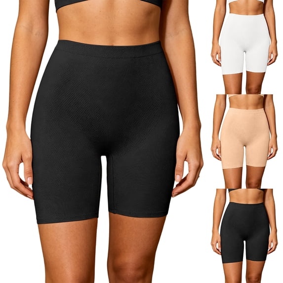 HKYNLAG Women Cooling Slip Shorts for Under Dresses 2026 Anti Chafing Seamless Boyshort High Waisted Safety Pantie Complexion One Size